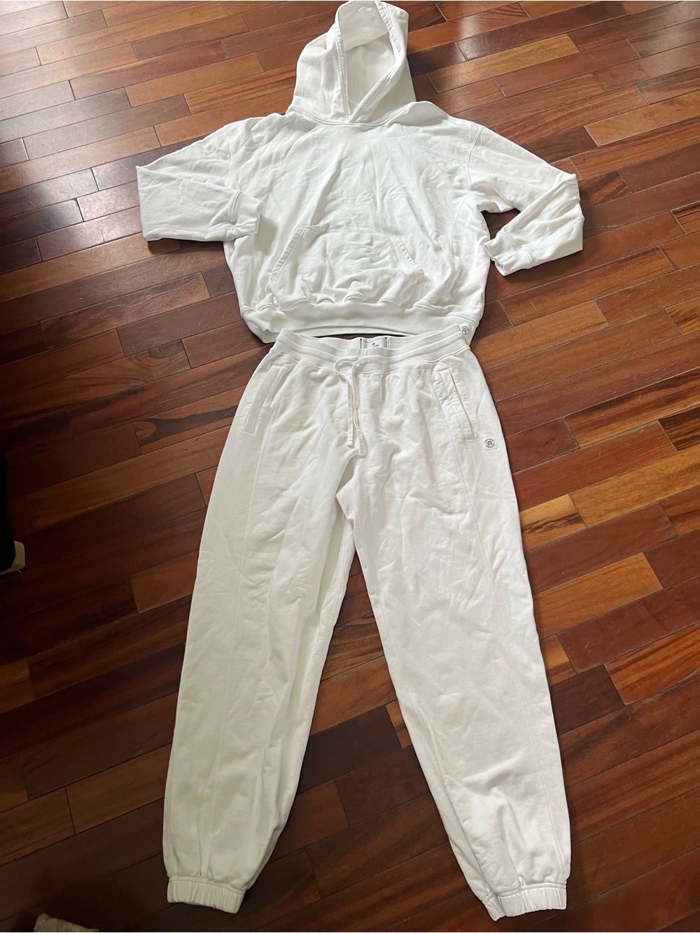 Reigning Champ White Sweatshirt and Sweatpants Set Mens L